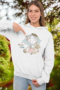 My Little Friend Women's Cotton Fleece Pug Hoodie Sweatshirt - 4 Colors-Apparel-Apparel, Hoodie, Pug, Sweatshirt-8