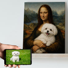 Load image into Gallery viewer, My Maltese with Mona Lisa Personalized Renaissance Dog Portrait-Personalized Dog Gifts-Dog Art,Dog Dad Gifts,Dog Mom Gifts,Home Decor,Personalize Artwork,Poster-11