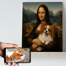 Load image into Gallery viewer, My Papillon with Mona Lisa Personalized Renaissance Dog Portrait-Personalized Dog Gifts-Dog Art,Dog Dad Gifts,Dog Mom Gifts,Home Decor,Personalize Artwork,Poster-11