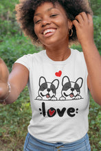 Load image into Gallery viewer, My Pied Frenchie My Biggest Love Women&#39;s Cotton T Shirt-Apparel-Apparel, Shirt, T Shirt-1