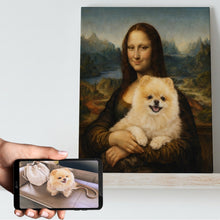 Load image into Gallery viewer, My Pomeranian with Mona Lisa Personalized Renaissance Dog Portrait-Personalized Dog Gifts-Dog Art,Dog Dad Gifts,Dog Mom Gifts,Home Decor,Personalize Artwork,Poster-1