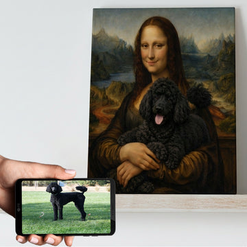 My Poodle With Mona Lisa Personalized Renaissance Dog Portrait 360x