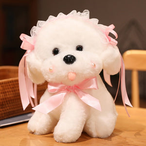 My Princess Bichon Frise Stuffed Animal Plush Toys-Stuffed Animals-Bichon Frise, Home Decor, Stuffed Animal-Small-Pink-4