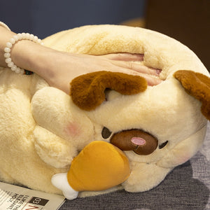 My Pug Loves Chicken Plush Toy and Cushion Pillow-Stuffed Animals-Home Decor, Pillows, Pug, Stuffed Animal-2