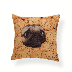 My Pug Loves Grub Cushion CoversCushion CoverOne SizeCookies Pug