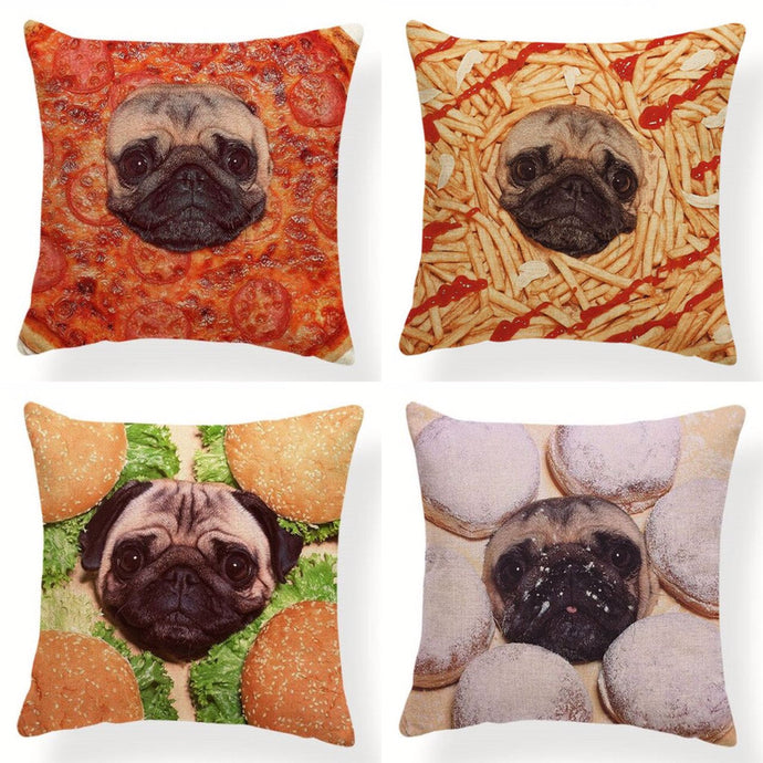My Pug Loves Grub Cushion CoversCushion Cover