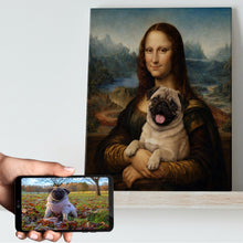 Load image into Gallery viewer, My Pug with Mona Lisa Personalized Renaissance Dog Portrait-Personalized Dog Gifts-Dog Art,Dog Dad Gifts,Dog Mom Gifts,Home Decor,Personalize Artwork,Poster-11