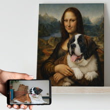 Load image into Gallery viewer, My Saint Bernard with Mona Lisa Personalized Renaissance Dog Portrait-Personalized Dog Gifts-Dog Art,Dog Dad Gifts,Dog Mom Gifts,Home Decor,Personalize Artwork,Poster-11