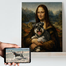 Load image into Gallery viewer, My Schnauzer with Mona Lisa Personalized Renaissance Dog Portrait-Personalized Dog Gifts-Dog Art,Dog Dad Gifts,Dog Mom Gifts,Home Decor,Personalize Artwork,Poster-1