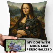 Load image into Gallery viewer, My Scottish Terrier with Mona Lisa - Personalized Pillowcase-Home Decor-Dog Dad Gifts,Dog Memorial Gifts,Dog Mom Gifts,Home Decor,Personalize Artwork,Pillows,Scottish Terrier-1