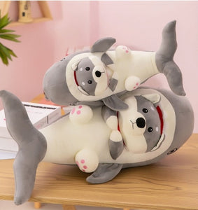 My Shark is a Husky Stuffed Animal Plush Toy Pillows-Stuffed Animals-Home Decor, Siberian Husky, Stuffed Animal-11