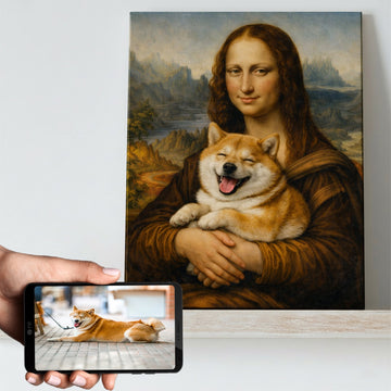 My Shiba Inu With Mona Lisa Personalized Renaissance Dog Portrait 360x