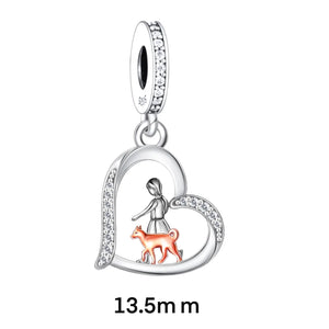My Shiba My Heart Silver Charm Pendant-Dog Themed Jewellery-Jewellery, Pendant, Shiba Inu-2