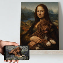 Load image into Gallery viewer, My Spanish Water Dog with Mona Lisa Personalized Renaissance Dog Portrait-Personalized Dog Gifts-Dog Art,Dog Dad Gifts,Dog Mom Gifts,Home Decor,Personalize Artwork,Poster-11