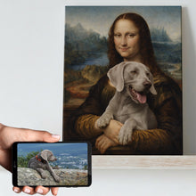 Load image into Gallery viewer, My Weimaraner with Mona Lisa Personalized Renaissance Dog Portrait-Personalized Dog Gifts-Dog Art,Dog Dad Gifts,Dog Mom Gifts,Home Decor,Personalize Artwork,Poster-11