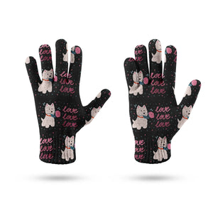 My Westie My Biggest Love Touch Screen Gloves-Accessories-Accessories, Dog Dad Gifts, Dog Mom Gifts, Gloves-4