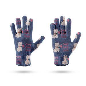 My Westie My Biggest Love Touch Screen Gloves-Accessories-Accessories, Dog Dad Gifts, Dog Mom Gifts, Gloves-6