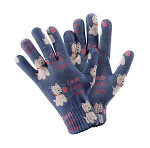 My Westie My Biggest Love Touch Screen Gloves-Accessories-Accessories, Dog Dad Gifts, Dog Mom Gifts, Gloves-7