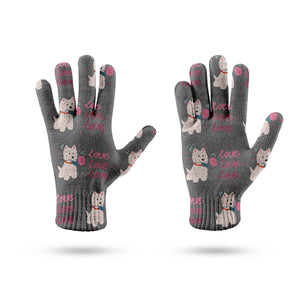 My Westie My Biggest Love Touch Screen Gloves-Accessories-Accessories, Dog Dad Gifts, Dog Mom Gifts, Gloves-8