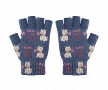 Load image into Gallery viewer, My Westie My Biggest Love Touch Screen Gloves-Accessories-Accessories,Dog Dad Gifts,Dog Mom Gifts,Gloves,West Highland Terrier-Navy-Fingerless Gloves-3