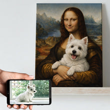 Load image into Gallery viewer, My Westie with Mona Lisa Personalized Renaissance Dog Portrait-Personalized Dog Gifts-Dog Art,Dog Dad Gifts,Dog Mom Gifts,Home Decor,Personalize Artwork,Poster-1