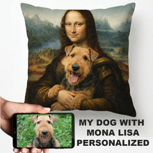 Load image into Gallery viewer, My Wire Fox Terrier with Mona Lisa - Personalized Pillowcase-Home Decor-Dog Dad Gifts,Dog Memorial Gifts,Dog Mom Gifts,Home Decor,Personalize Artwork,Pillows,Wire Fox Terrier-1