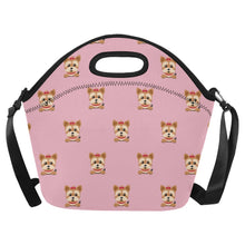 Load image into Gallery viewer, My Yorkie My Love Neoprene Lunch Bag-Accessories-Accessories,Bags,Dog Dad Gifts,Dog Mom Gifts,Lunch Bags,Yorkshire Terrier-Light Pink-ONESIZE-5