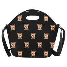 Load image into Gallery viewer, My Yorkie My Love Neoprene Lunch Bag-Accessories-Accessories,Bags,Dog Dad Gifts,Dog Mom Gifts,Lunch Bags,Yorkshire Terrier-Midnight Black-ONESIZE-2