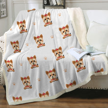 Load image into Gallery viewer, My Yorkie My Love Soft Warm Fleece Blanket - 4 Colors-Blanket-Blankets, Home Decor, Yorkshire Terrier-14