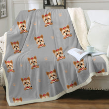 Load image into Gallery viewer, My Yorkie My Love Soft Warm Fleece Blanket - 4 Colors-Blanket-Blankets, Home Decor, Yorkshire Terrier-16