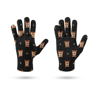 My Yorkie My Love Touch Screen Gloves-Accessories-Accessories, Dog Dad Gifts, Dog Mom Gifts, Gloves-4