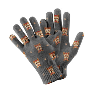 My Yorkie My Love Touch Screen Gloves-Accessories-Accessories, Dog Dad Gifts, Dog Mom Gifts, Gloves-9