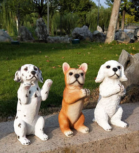 Namaste White Doodle Garden Statue-Home Decor-Dogs, Doodle, Home Decor, Statue-6