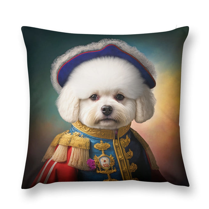 Napoleonic Splendor Bichon Frise Plush Pillow Case-Cushion Cover-Bichon Frise, Dog Dad Gifts, Dog Mom Gifts, Home Decor, Pillows-3