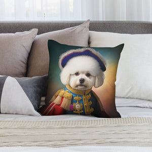 Napoleonic Splendor Bichon Frise Plush Pillow Case-Cushion Cover-Bichon Frise, Dog Dad Gifts, Dog Mom Gifts, Home Decor, Pillows-4