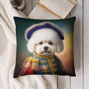 Napoleonic Splendor Bichon Frise Plush Pillow Case-Cushion Cover-Bichon Frise, Dog Dad Gifts, Dog Mom Gifts, Home Decor, Pillows-5