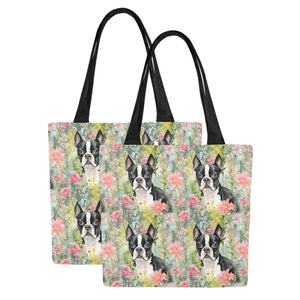 Nature's Palette Boston Terrier Large Canvas Tote Bags - Set of 2-Accessories-Accessories, Bags, Boston Terrier-8