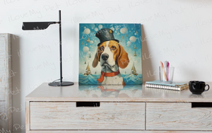Nautical Nobility Beagle Wall Art Poster-Art-Beagle, Dog Art, Home Decor, Poster-2
