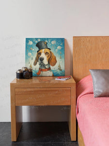 Nautical Nobility Beagle Wall Art Poster-Art-Beagle, Dog Art, Home Decor, Poster-3