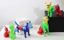 Load image into Gallery viewer, Neon Blue Splash Bull Terrier Statue-FS861-11