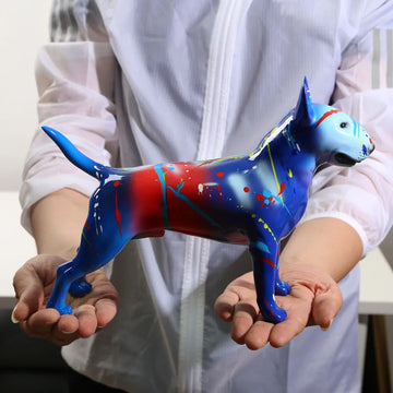 Neon Blue Splash Bull Terrier Statue Fs861 5 360x