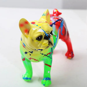 Neon Blue Splash Bull Terrier Statue-FS861-8