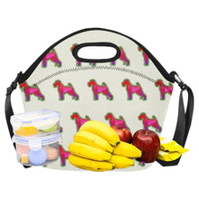 Load image into Gallery viewer, Neon Schnauzer Glow Neoprene Lunch Bag-Accessories-Accessories,Bags,Lunch Bags,Schnauzer-16