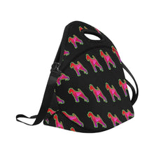 Load image into Gallery viewer, Neon Schnauzer Glow Neoprene Lunch Bag-Accessories-Accessories,Bags,Lunch Bags,Schnauzer-9