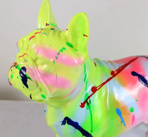 Neon Splash Standing French Bulldog Large Statue-Home Decor-Dog Dad Gifts, Dog Mom Gifts, French Bulldog, Home Decor, Statue-4