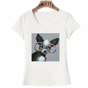 Nerdy and Colourful Chihuahua Womens T Shirts-Apparel, Chihuahua, Dogs, Shirt, T Shirt, Z1-Option 2-S-2