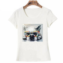 Load image into Gallery viewer, Nerdy and Colourful French Bulldog Womens T Shirt-Apparel, Dogs, French Bulldog, T Shirt, Z1-2