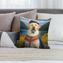 Load image into Gallery viewer, New World Nobility Yellow Labrador Plush Pillow Case-Cushion Cover-Dog Dad Gifts, Dog Mom Gifts, Home Decor, Labrador, Pillows-2