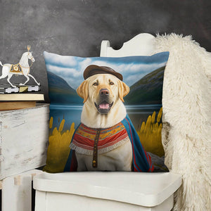 New World Nobility Yellow Labrador Plush Pillow Case-Cushion Cover-Dog Dad Gifts, Dog Mom Gifts, Home Decor, Labrador, Pillows-3