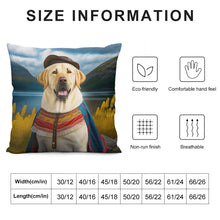 Load image into Gallery viewer, New World Nobility Yellow Labrador Plush Pillow Case-Cushion Cover-Dog Dad Gifts, Dog Mom Gifts, Home Decor, Labrador, Pillows-6
